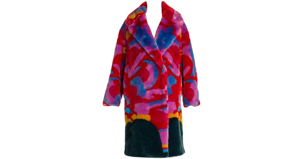 Stella McCartney Synthetic All Together Now Fur Free Coat in Red - Save ...