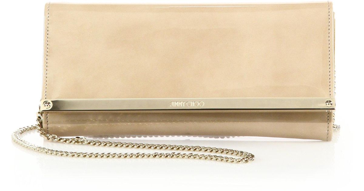 jimmy choo patent leather clutch