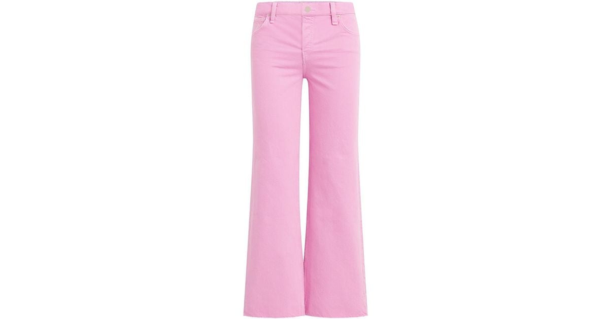 Hudson Jeans Rose High-rise Wide-leg Crop Jeans in Pink | Lyst