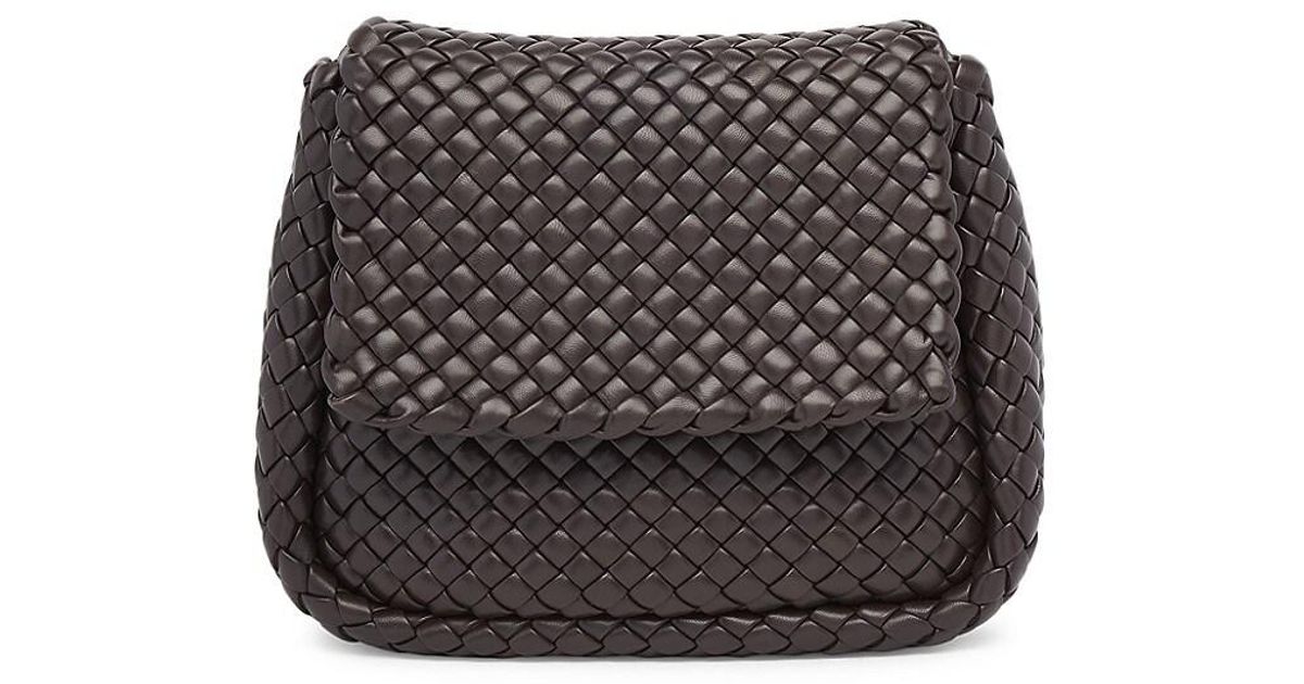Bottega Veneta Cobble Padded Leather Shoulder Bag in Black | Lyst