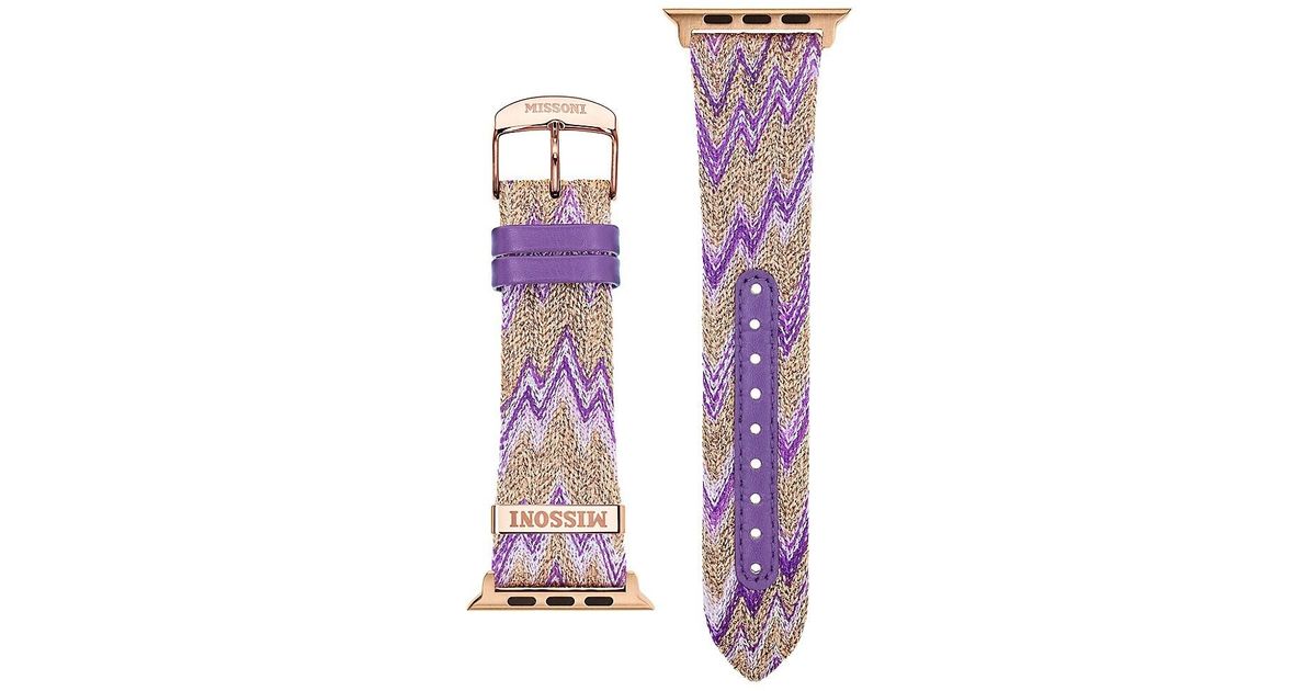 Missoni Apple Watch Zigzag Watch Strap/24mm in Purple for Men Lyst