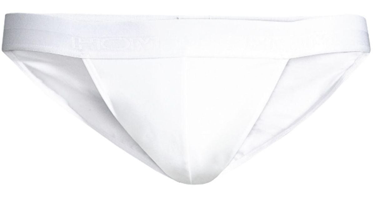 Hom Cotton Classic Tanga Briefs in White for Men Lyst