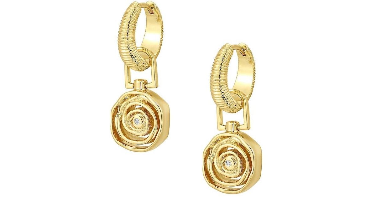 Luv Aj 14k Goldplated Rosette Coil Drop Earrings in Metallic Lyst