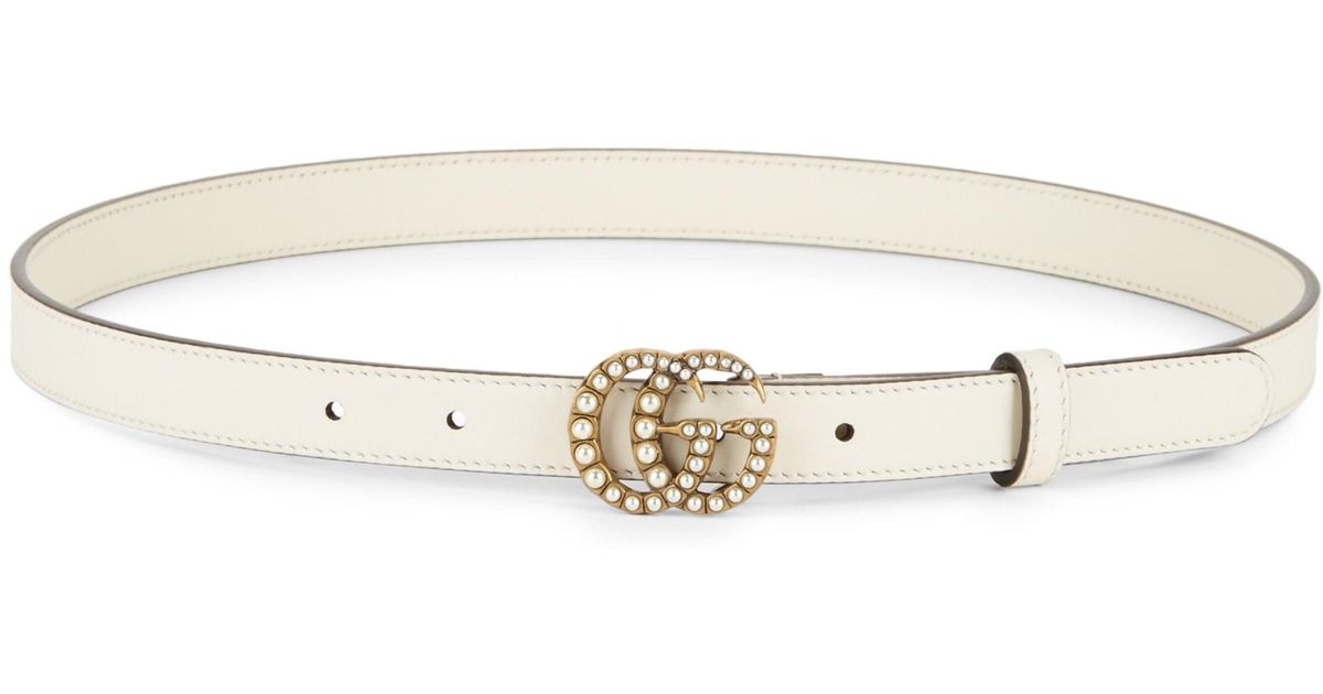 gucci cream belt