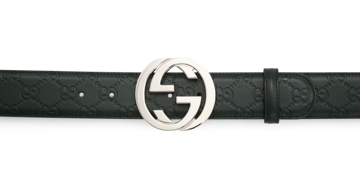 gucci embossed belt