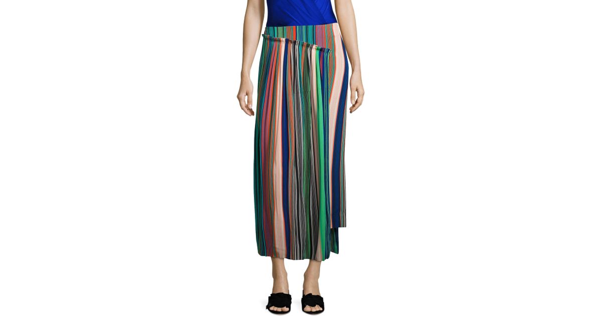 Diane von Furstenberg Silk Women's Tailored Asymmetrical Overlay Skirt ...