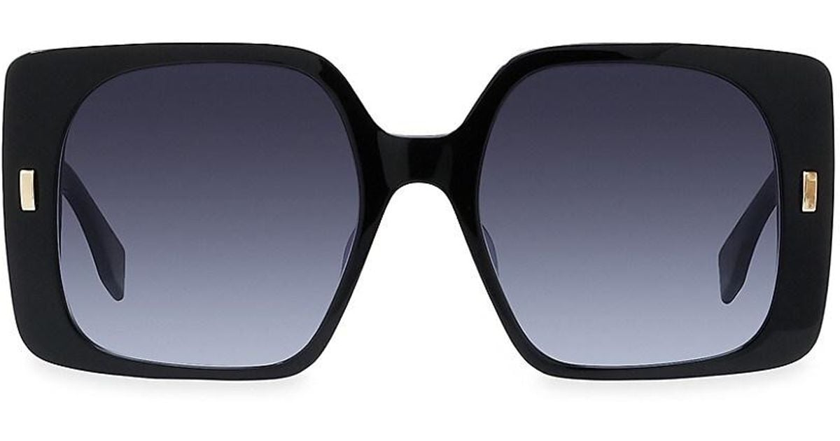 Fendi First 53mm Square Sunglasses in Black Gold (Black) Lyst