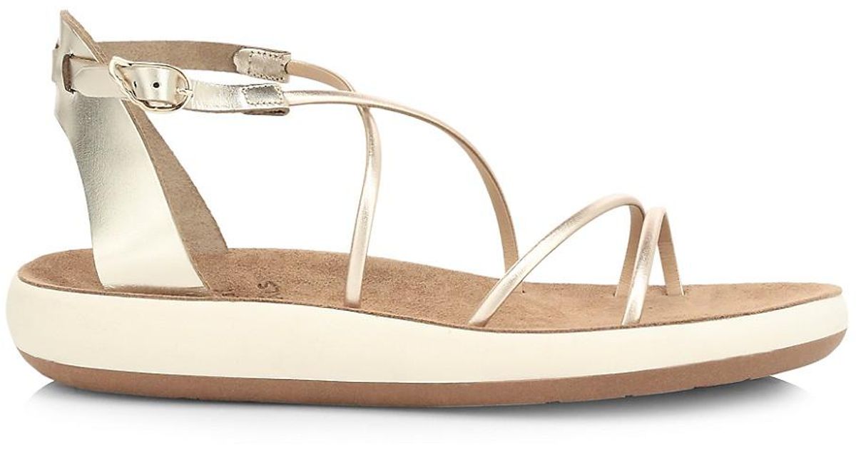 Ancient Greek Sandals Synthetic Anastasia Metallic Flatform Sandals - Lyst