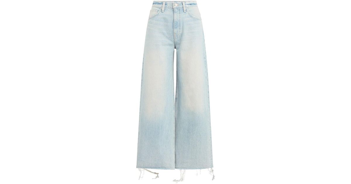 Hudson Jeans James High-rise Wide-leg Barefoot Jeans in Blue | Lyst
