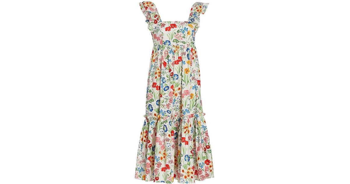 Cara Cara Cotton Darby Floral Print Dress - Lyst