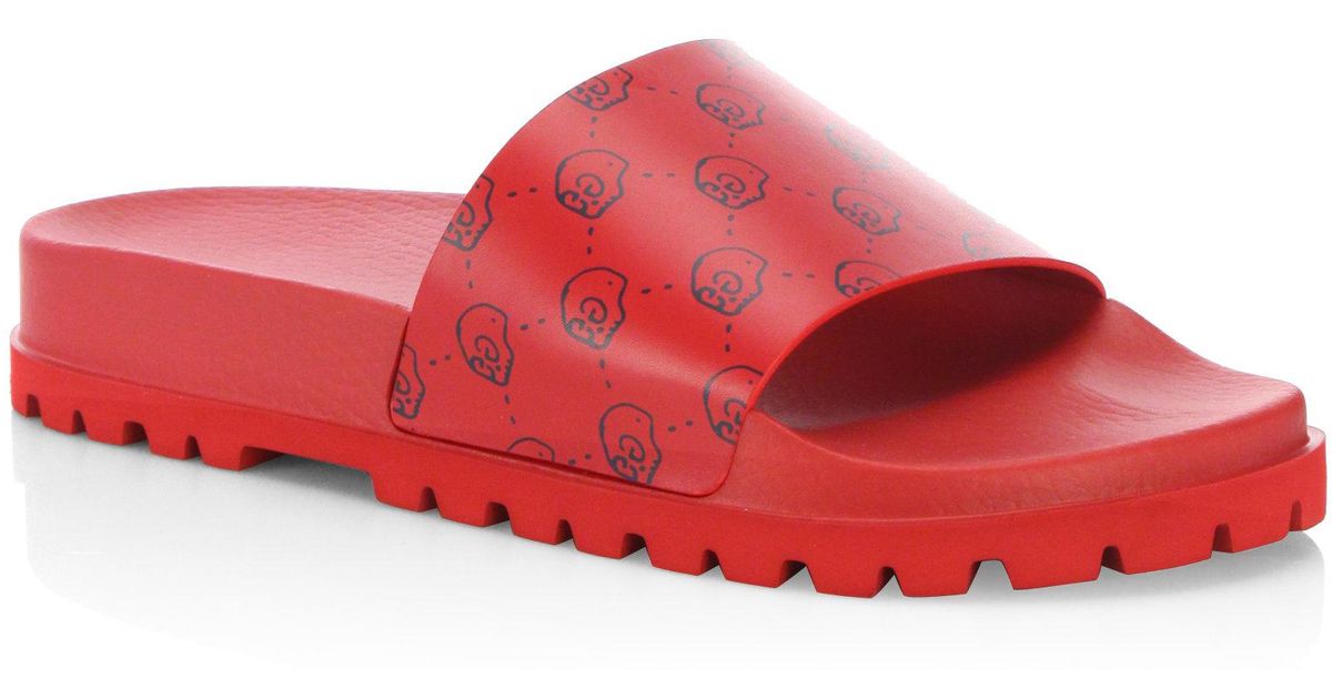 gucci slides all red