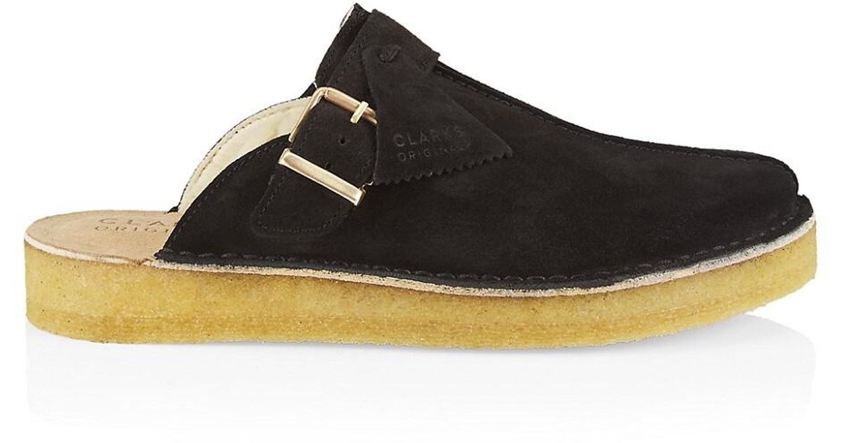 Clarks Suede Trek Mule Sandals in Black for Men Lyst