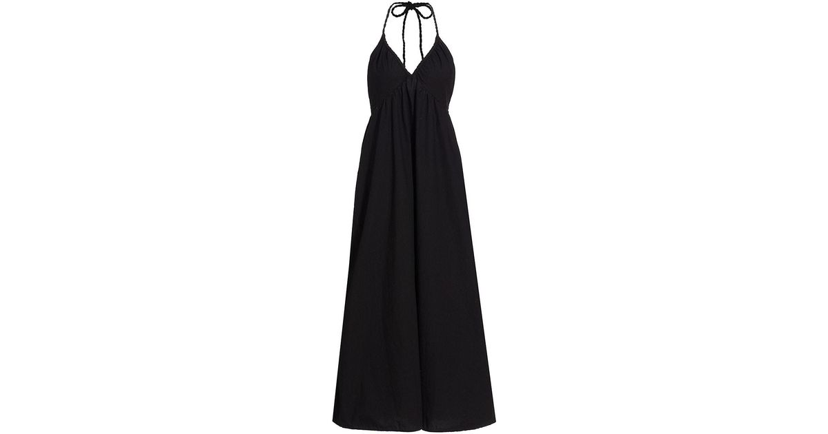 Xirena Maggie Halter Maxi Dress in Black | Lyst