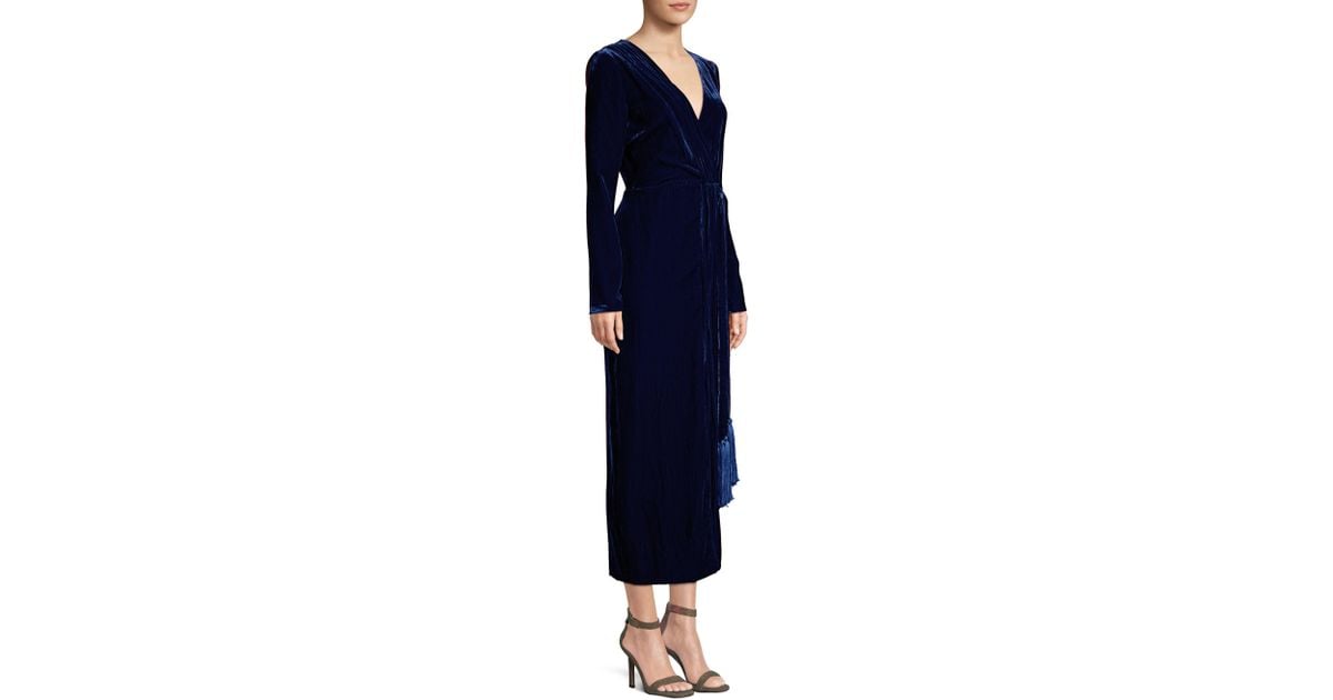 rachel zoe aly velvet wrap dress