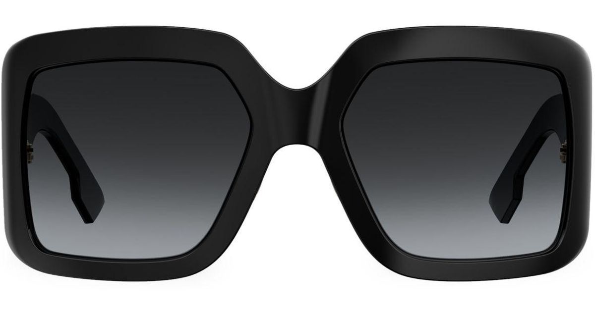 Dior 60mm Oversized Square Sunglasses In Black Lyst 