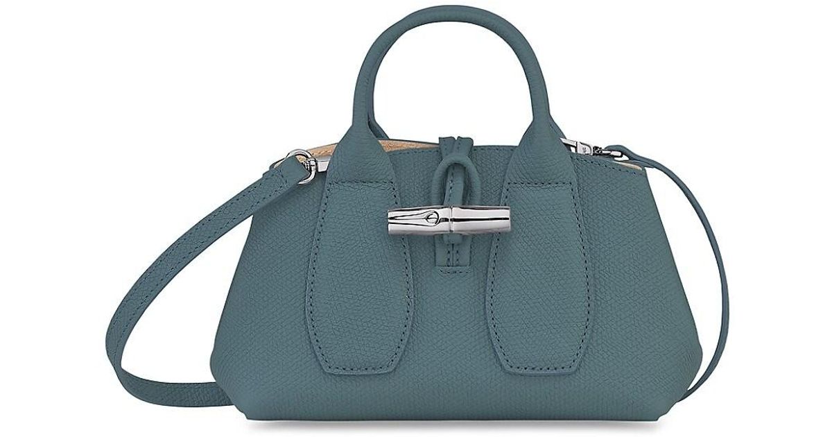 Longchamp Xs Roseau Top Handle Bag in Blue Lyst
