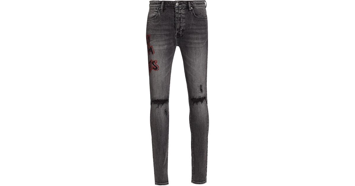 Ksubi Denim World Tour Van Winkle Spray Skinny Jeans in Grey (Gray) for