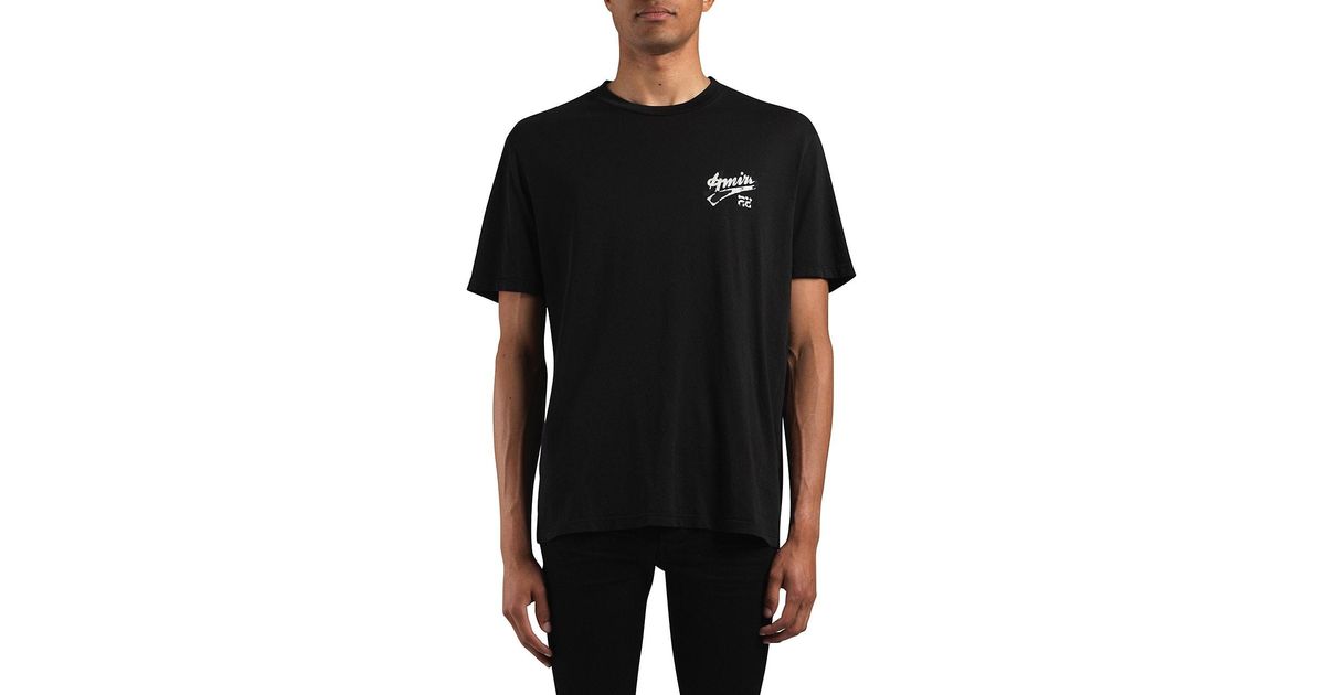 Amiri 22 Jersey Logo T-shirt in Black for Men | Lyst