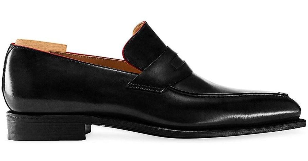 Corthay Yawl Pullman Leather Penny Loafers in Black for Men | Lyst