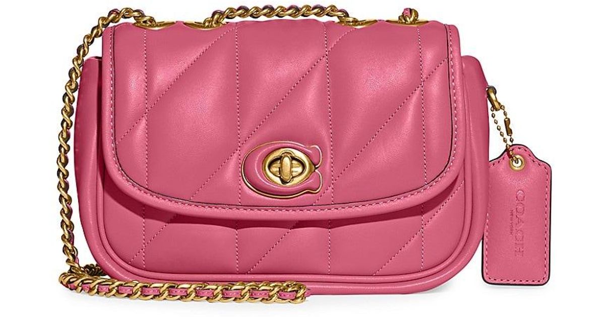 COACH Pillow Madison Quilted Leather Shoulder Bag in Pink Lyst