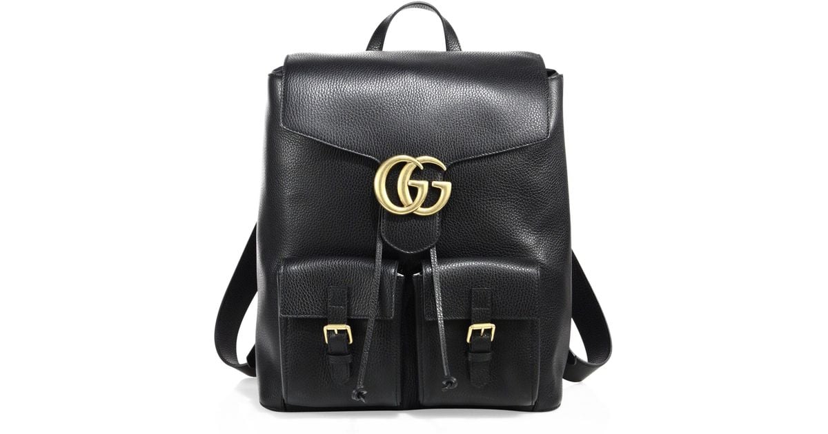 Gucci GG Marmont Quilted Leather Backpack in Black