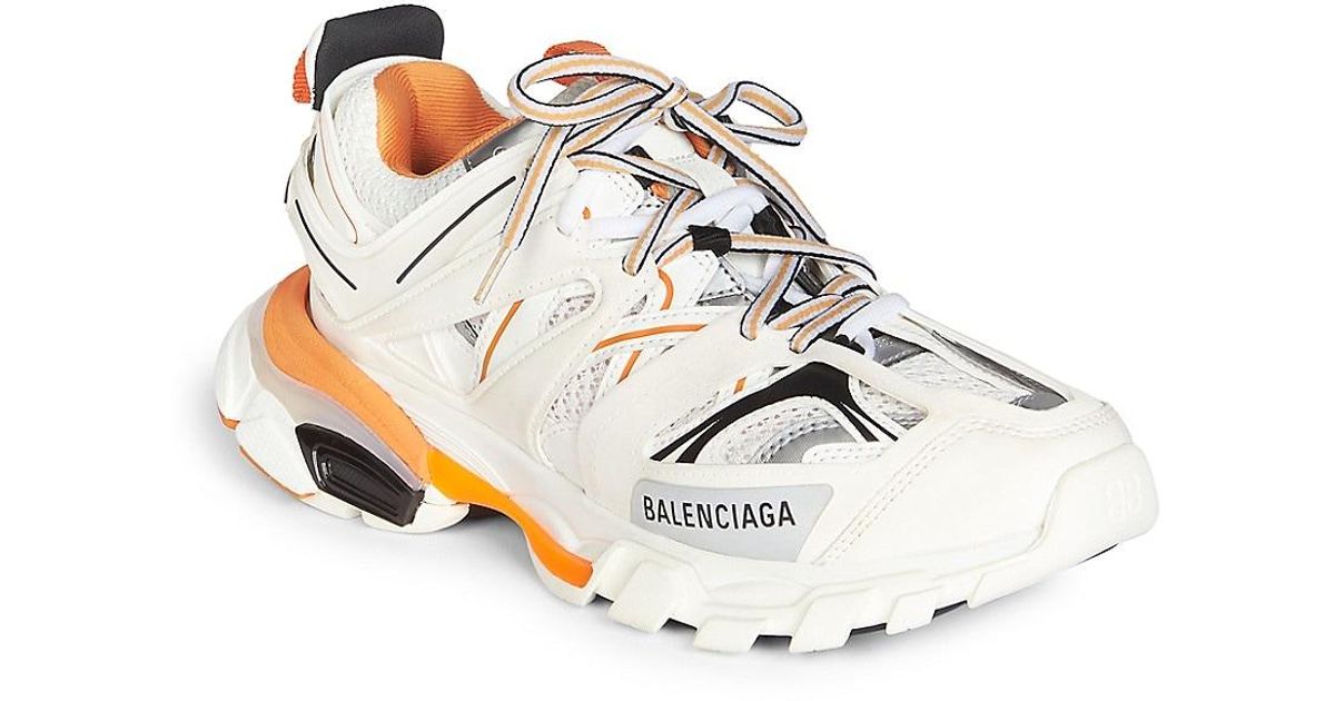 Balenciaga Led Track Sneakers in White 