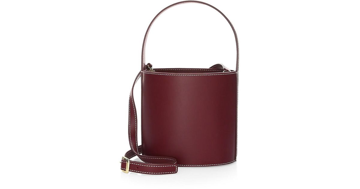 bissett leather bucket bolsa