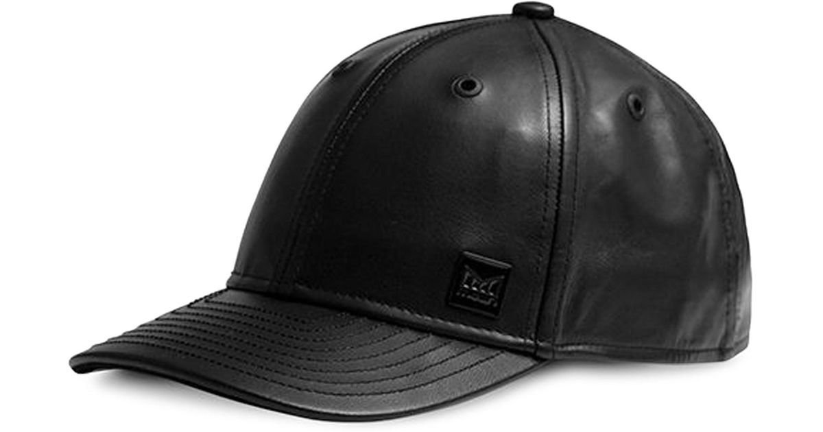 Melin The Voyage Leather Baseball Hat in Black for Men Lyst