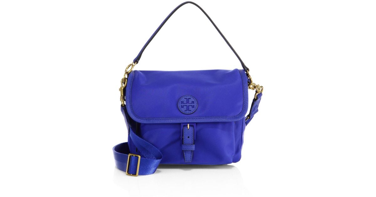 Tory Burch Synthetic Scout Nylon Crossbody Bag in Blue - Lyst