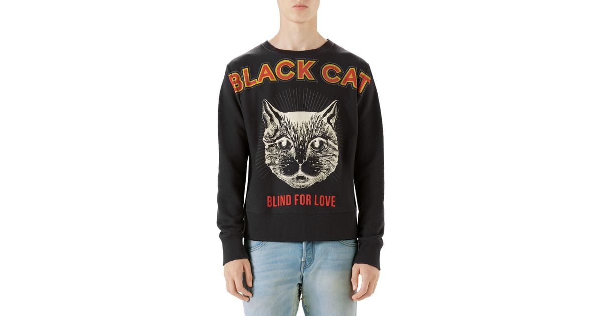 gucci black cat hoodie