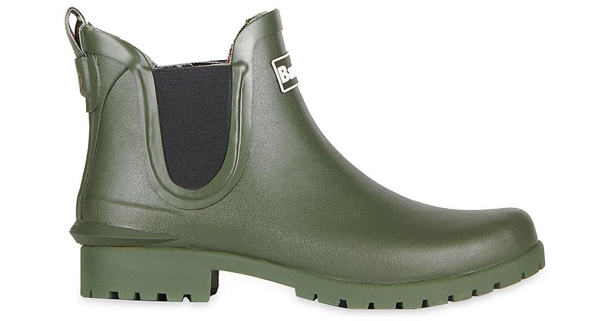 Barbour Wilton Short Rubber Boots in Olive (Green) Lyst