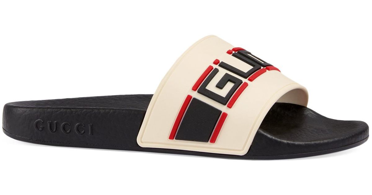 gucci ecru slides