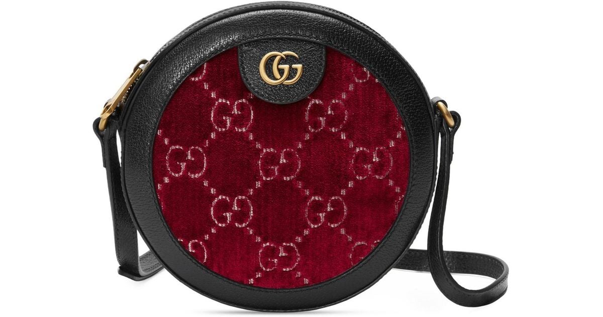 Gucci GG Velvet Round Shoulder Bag in 