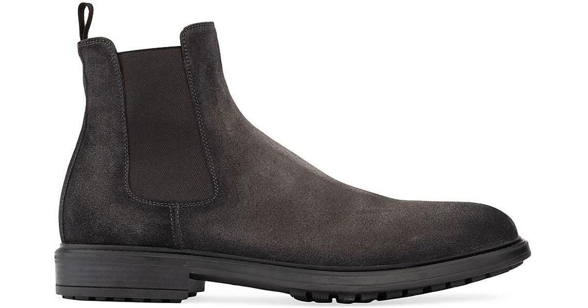 To Boot New York Largo Suede Chelsea Boots in Black for Men | Lyst