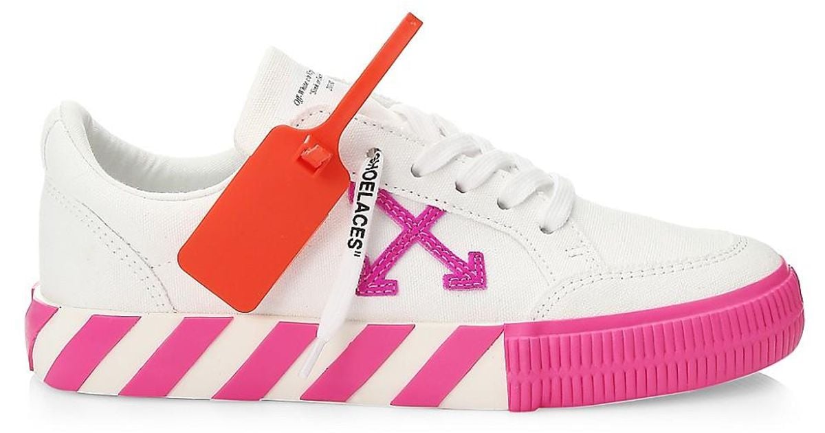 zwak Vaderlijk Assert Off-White c/o Virgil Abloh Arrow Low-top Neon Canvas Sneakers in Pink | Lyst