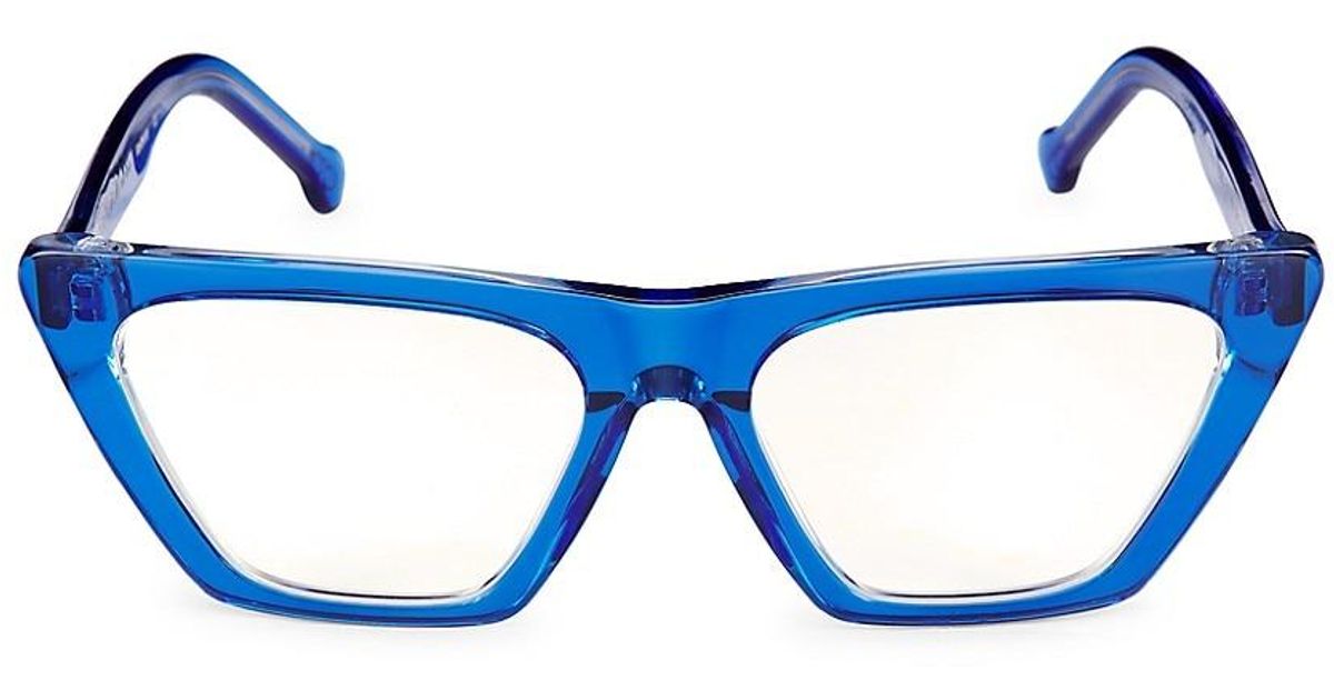 Colors In Optics Fergie 55mm Cat Eye Light Readers in Blue Lyst