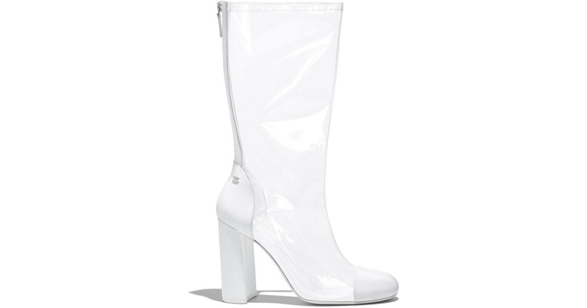 Chanel White Leather Vintage Designer Luxury Combat Boots  Etsy