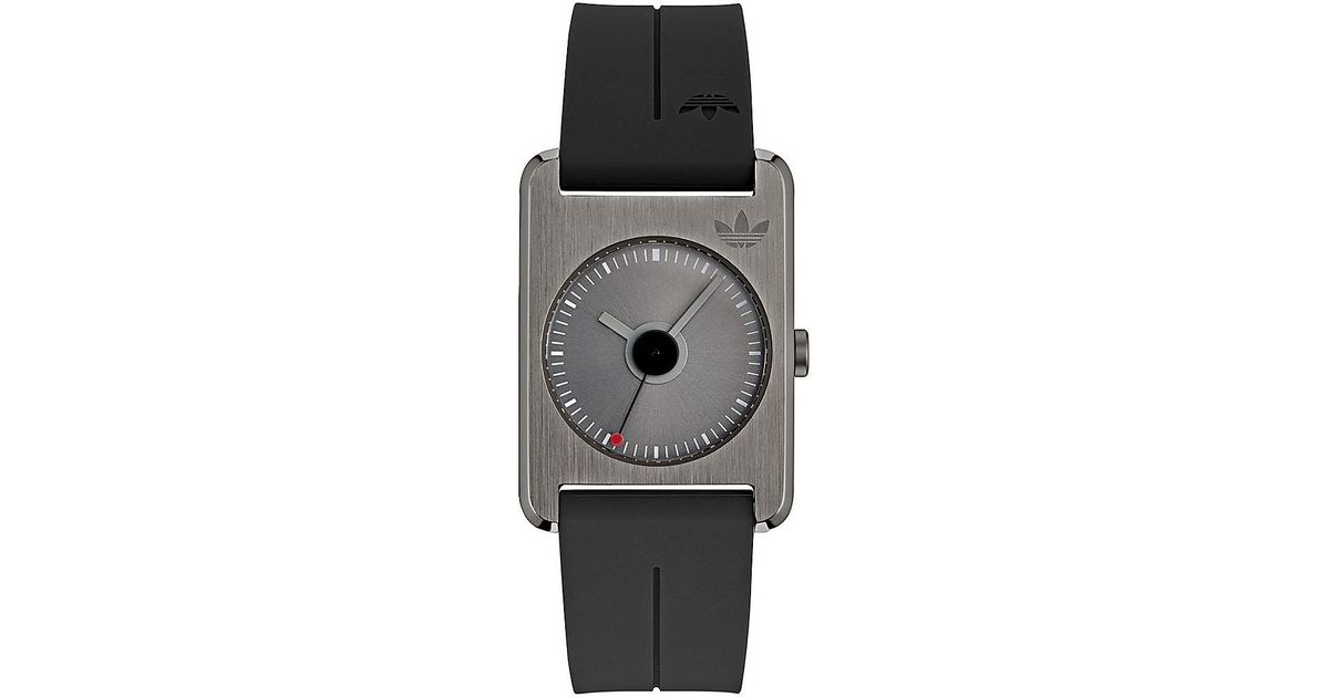 adidas Retro Pop Ome Ip Gunmetal-plated Stainless Steel & Silicone Strap  Watch/31mm in Gray for Men | Lyst
