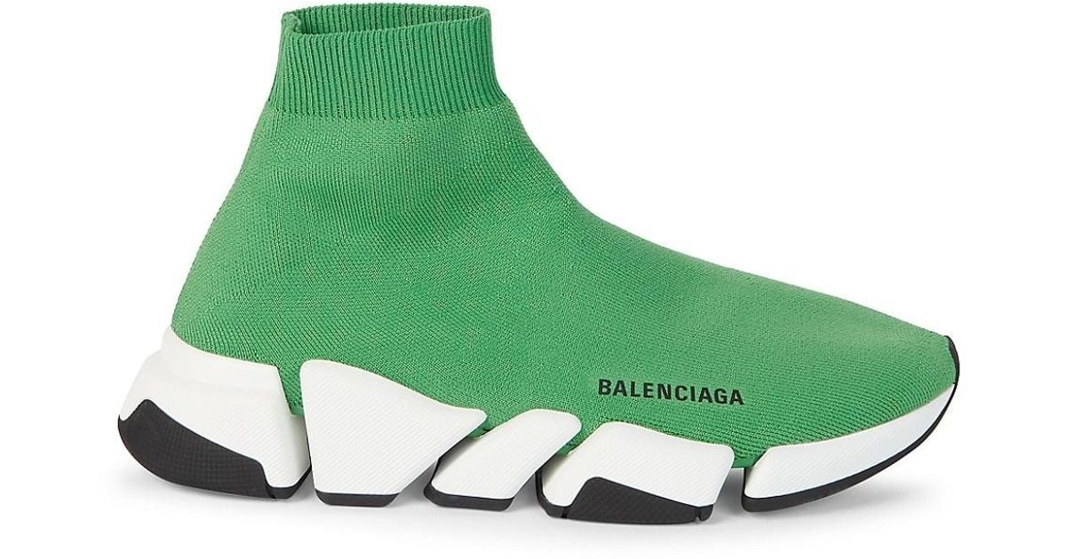green balenciaga speed trainer