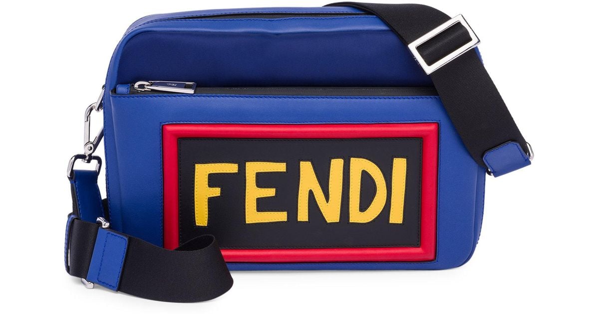 Fendi Leather Camera Bag in Blue for 