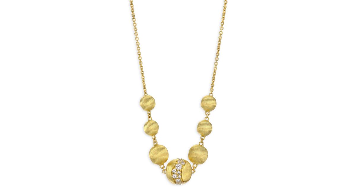 Marco Bicego Africa Diamond & 18k Yellow Gold Necklace in ...