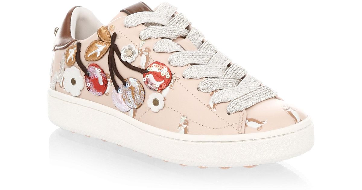 leather fashion trainers