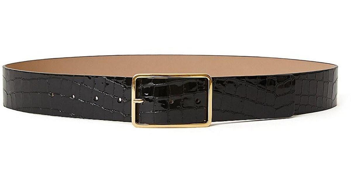 BLow The Belt Milla Crocembossed Leather Belt Lyst