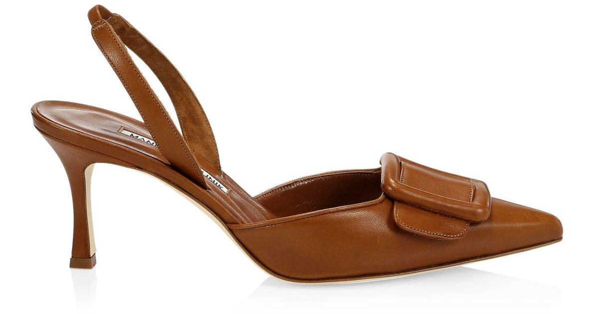 manolo blahnik slingback flat