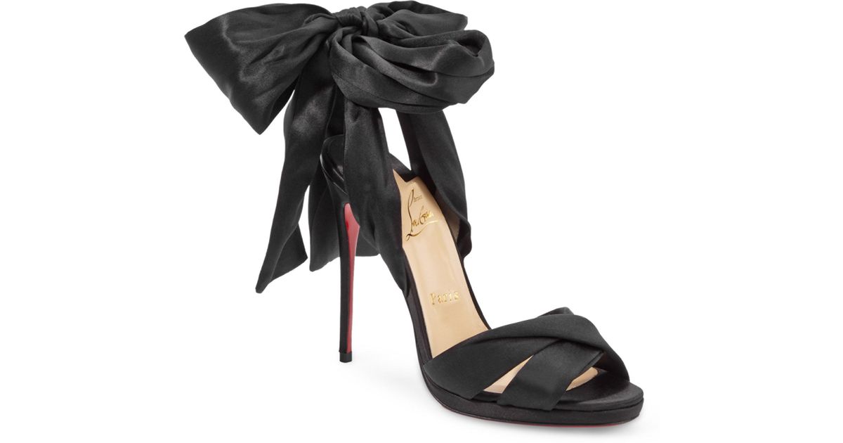 christian louboutin satin sandals