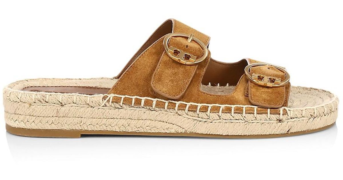 tory burch selby suede espadrille slide sandals