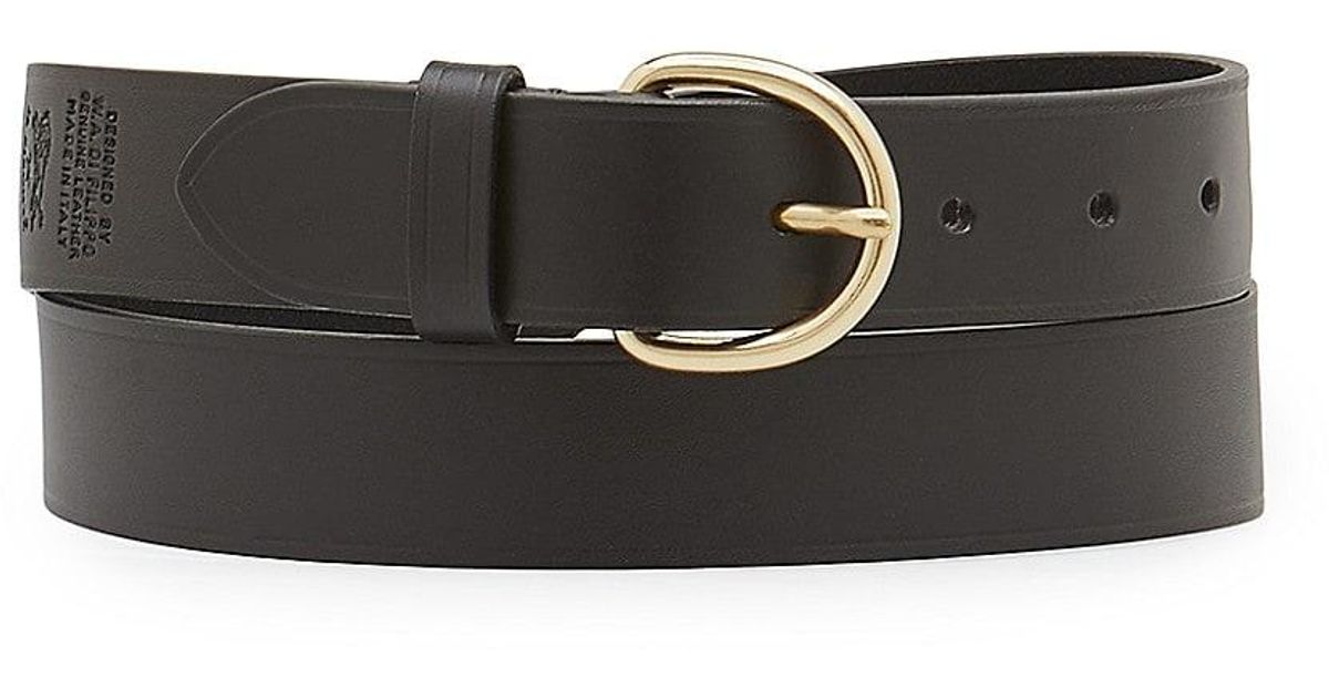 Il Bisonte Heritage Classic Leather Belt in Black | Lyst
