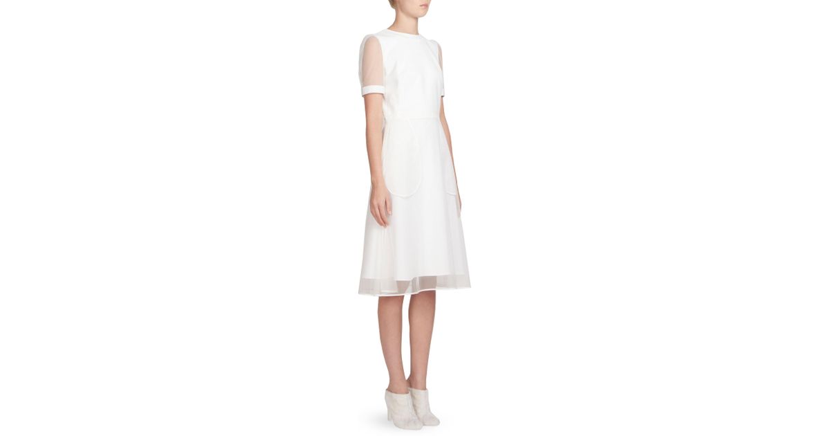 overlay white dress