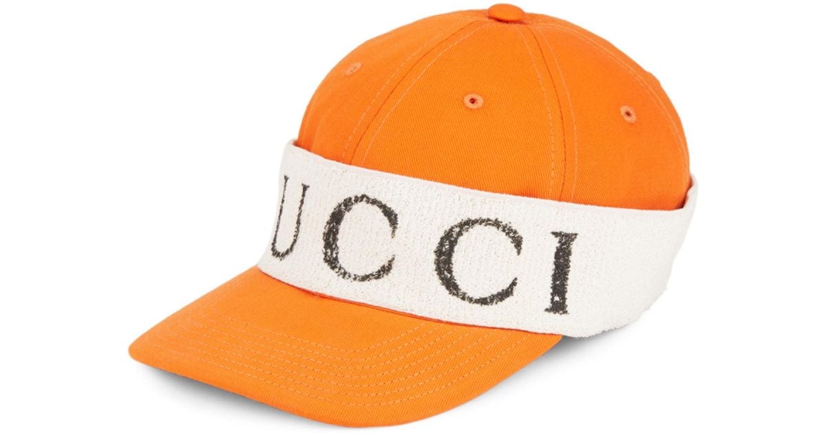 orange gucci hat