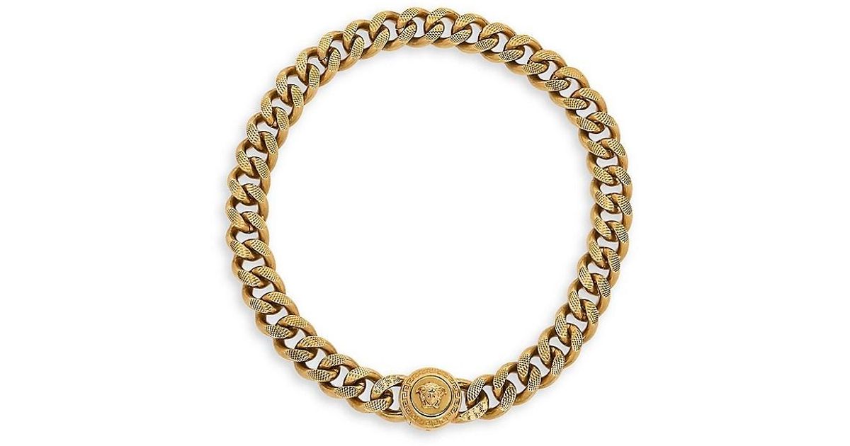 Versace Collana Metallo Chain Necklace in Gold (Metallic) for Men - Lyst